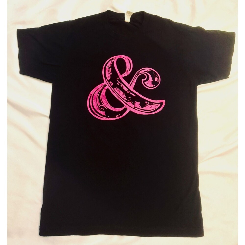 & JULIET Ampersand T-Shirt Black Pink Broadway Musical Tultex 202 Small
